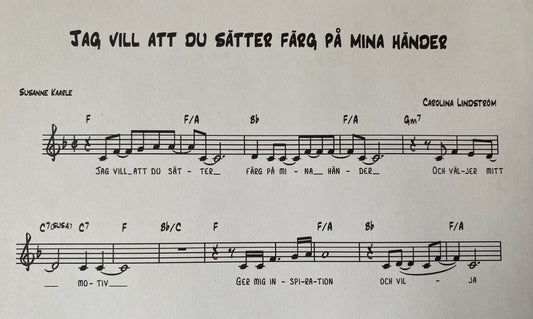 Noter - Jag vill att Du sätter färg på mina händer