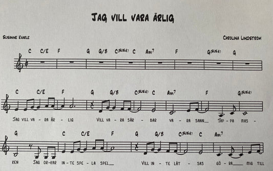 Noter - Jag vill vara ärlig